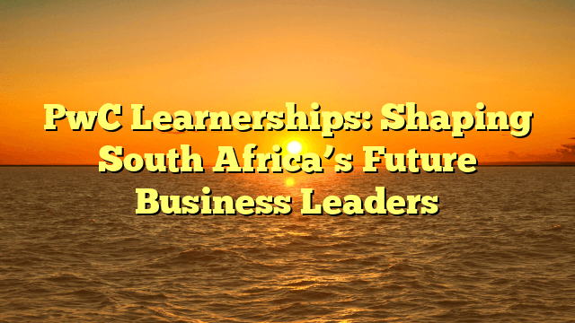 PwC Learnerships: Shaping South Africa’s Future Business Leaders